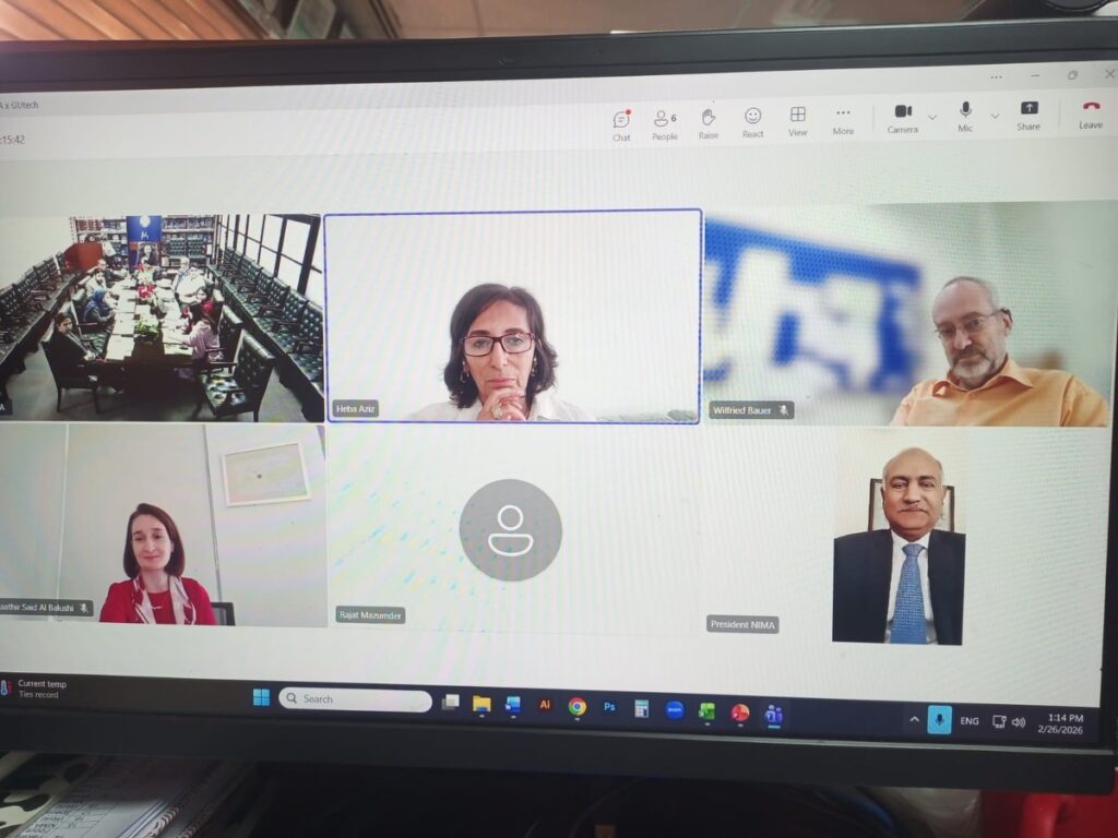 NIMA and RIO at the GUtech in Oman engaged in an online interactive discussion session.